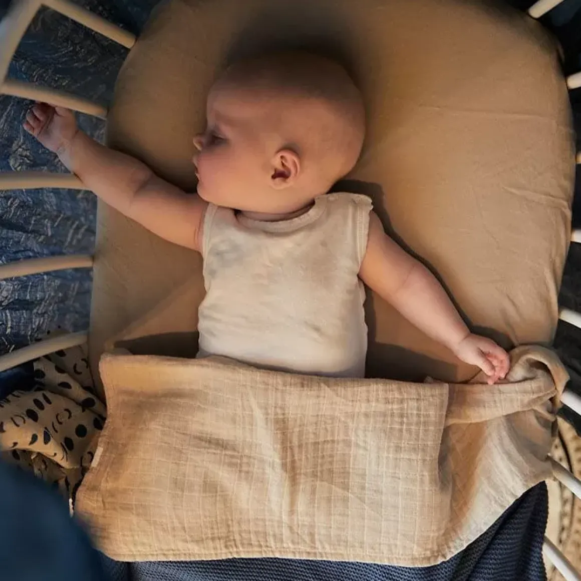 Jollein Ledikantlaken Wrinkled Cotton Nougat