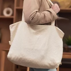 Jollein Shopper Embroidery Ivory