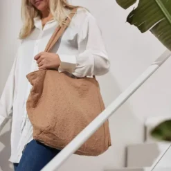 Jollein Shopper Embroidery Biscuit