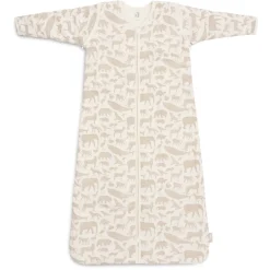 Jollein Slaapzak Afritsbare Mouwen Animals Nougat