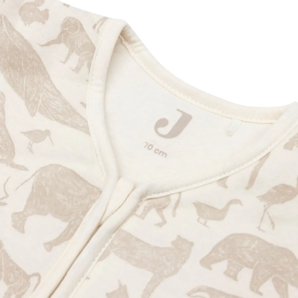 Jollein Slaapzak Afritsbare Mouwen Animals Nougat