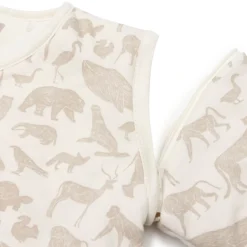 Jollein Slaapzak Afritsbare Mouwen Animals Nougat