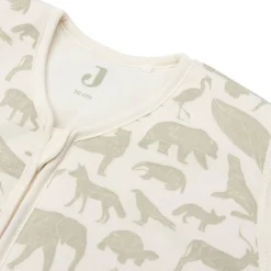 Jollein Slaapzak Afritsbare Mouwen Animals Olive Green