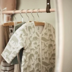 Jollein Slaapzak Afritsbare Mouwen Animals Olive Green