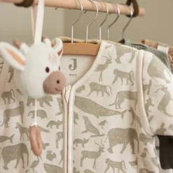 Jollein Slaapzak Afritsbare Mouwen Animals Olive Green