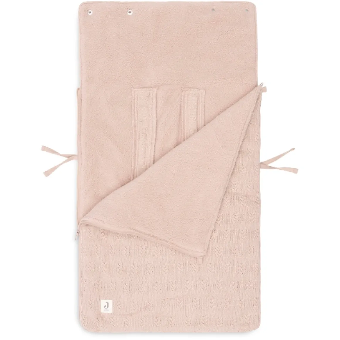 Jollein Voetenzak Grain Knit Wild Rose