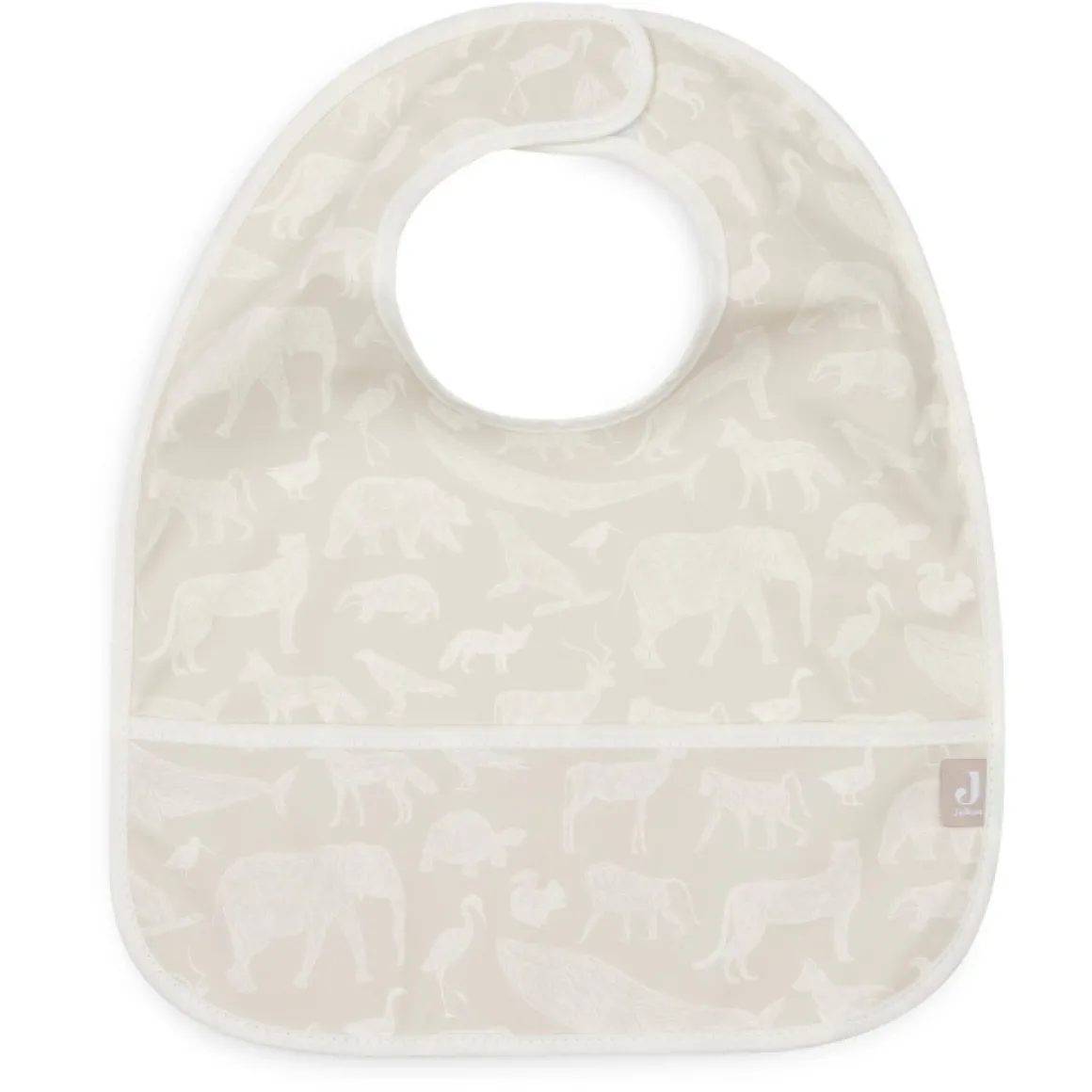 Jollein Waterproof Slabben Animals Nougat (2St)