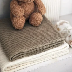 Jollein Wiegdeken Basic Knit Olive Green 75X100Cm