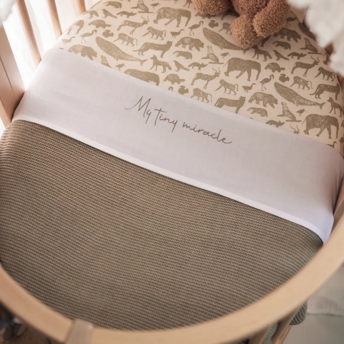 Jollein Wiegdeken Basic Knit Olive Green 75X100Cm