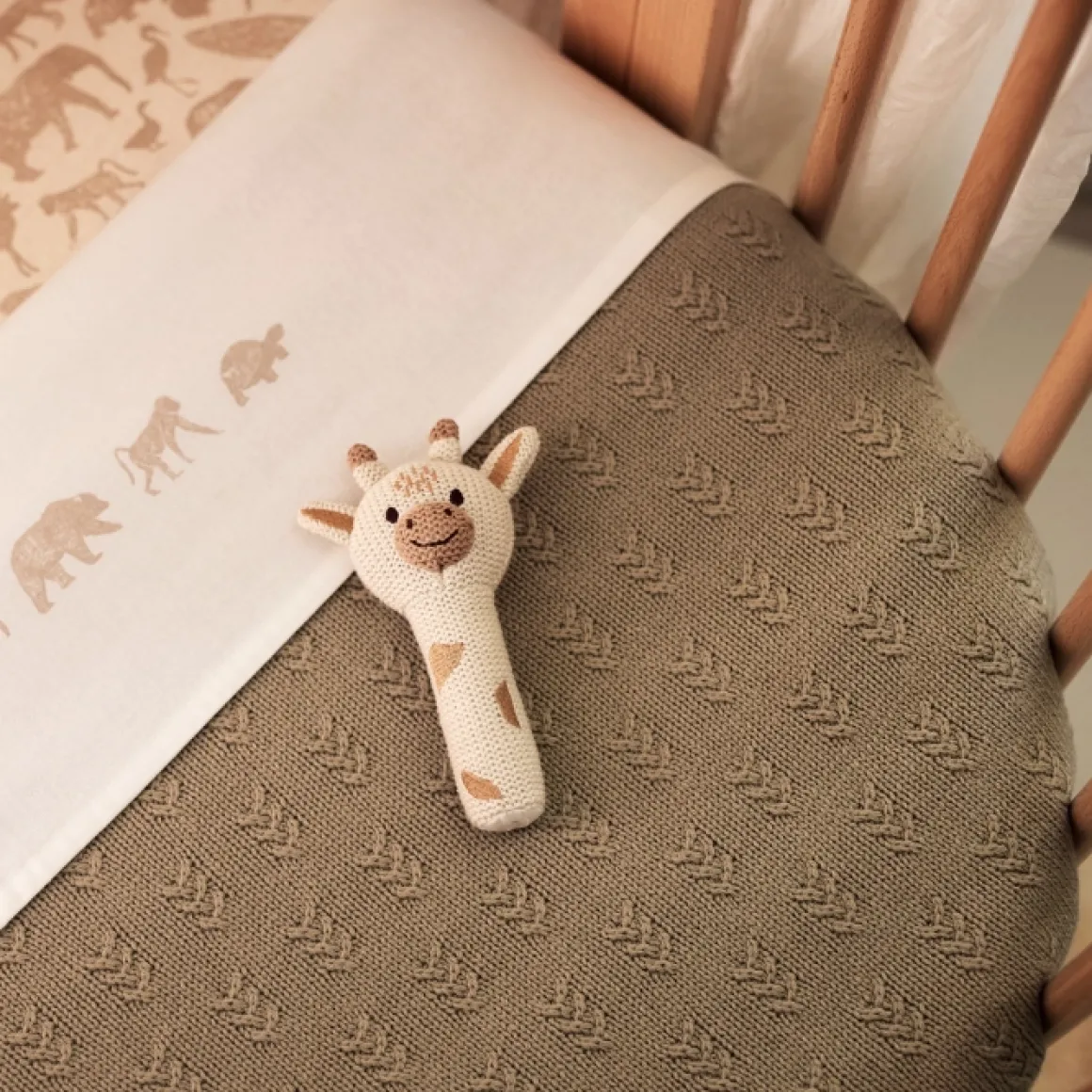 Jollein Wiegdeken Grain Knit Olive Green 75X100Cm