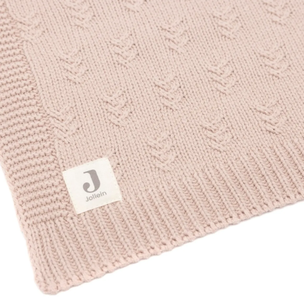 Jollein Wiegdeken Grain Knit Wild Rose 75X100Cm