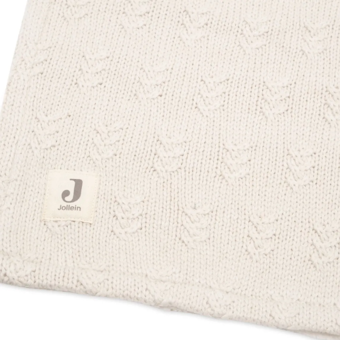 Jollein Wiegdeken Grain Knit Oatmeal/Velour 75X100Cm