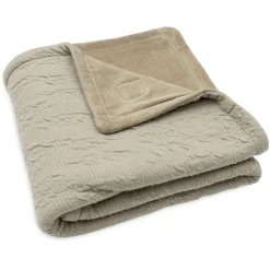 Jollein Wiegdeken Soft Waves Olive Green/Velvet 75X100Cm