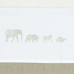 Jollein Wieglaken Animals Olive Green 75X100Cm