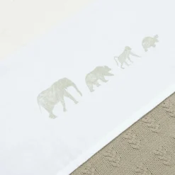 Jollein Wieglaken Animals Olive Green 75X100Cm