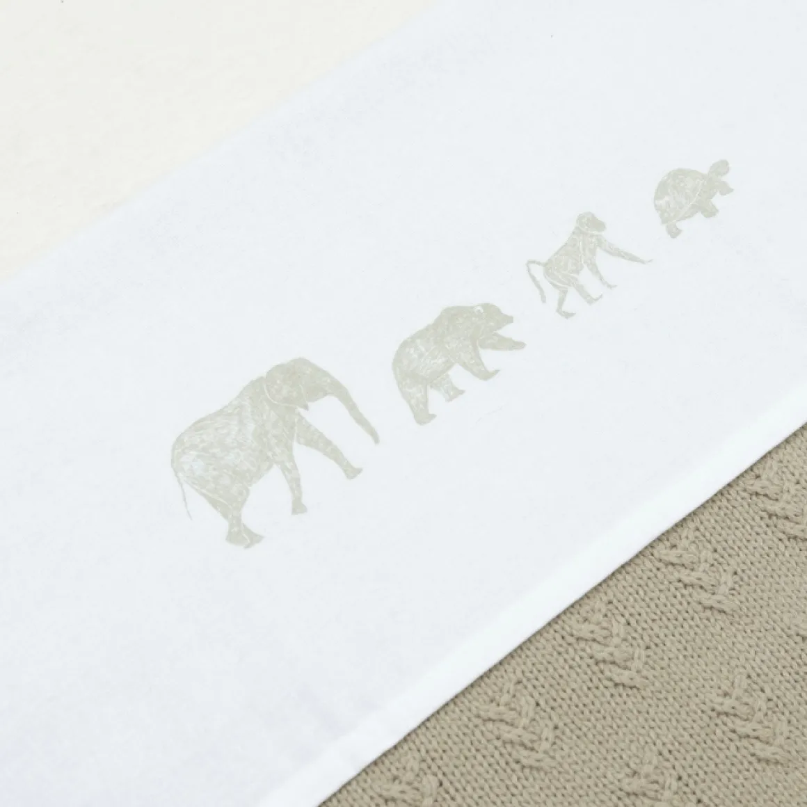 Jollein Wieglaken Animals Olive Green 75X100Cm