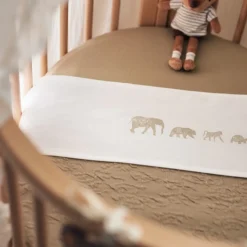Jollein Wieglaken Animals Olive Green 75X100Cm