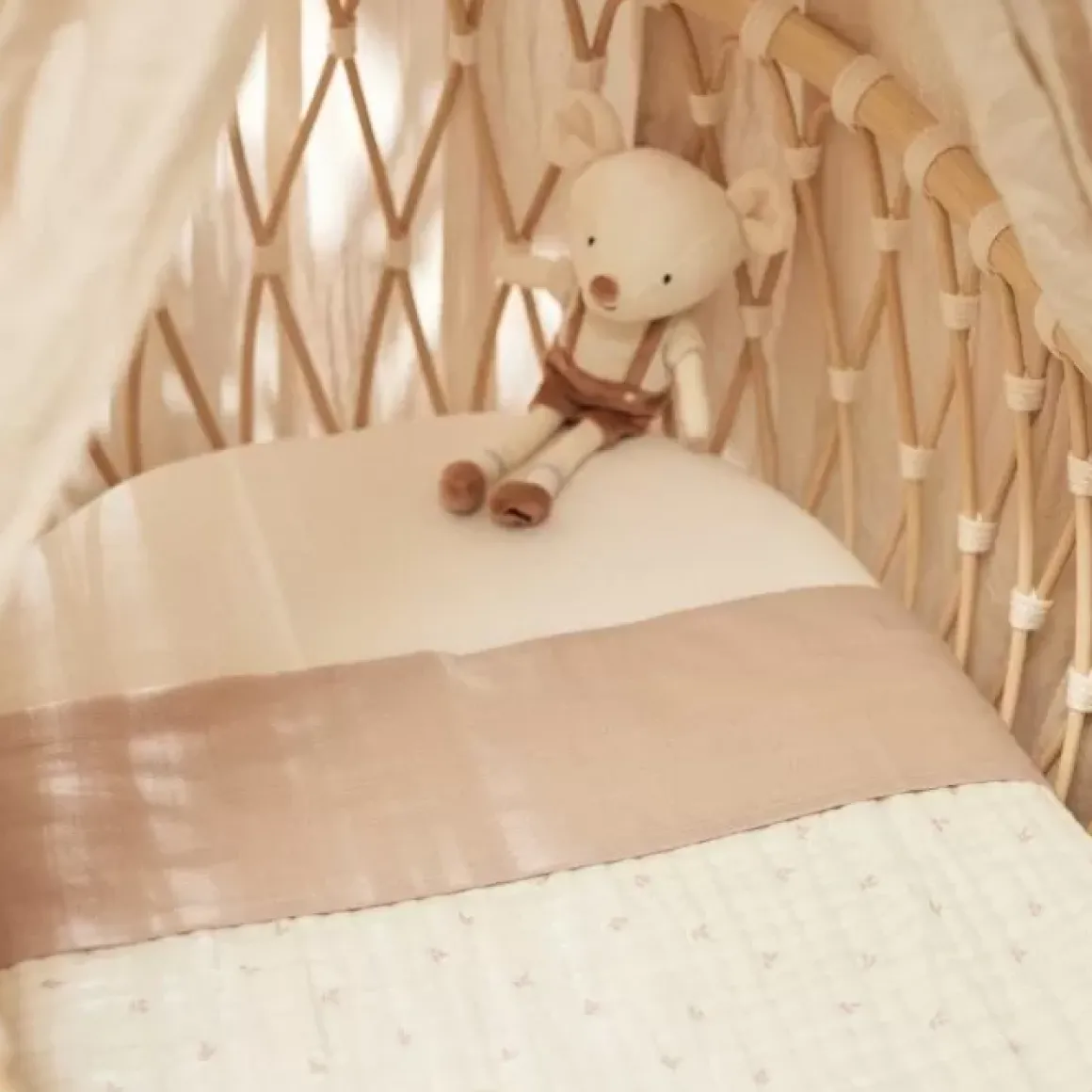 Jollein Wieglaken Slub Nougat 75X100Cm