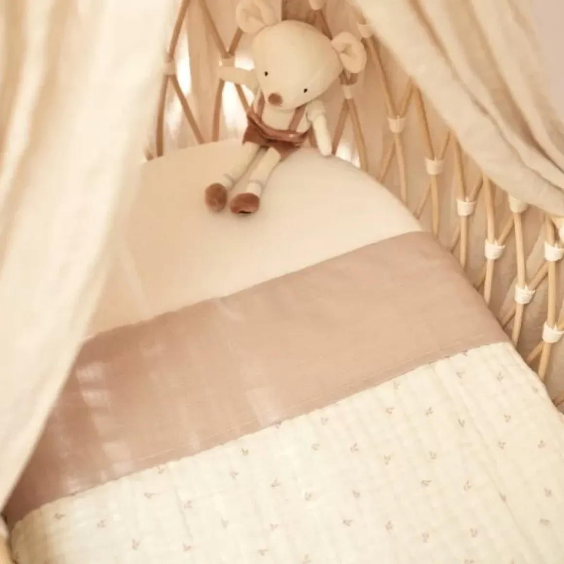 Jollein Wieglaken Slub Nougat 75X100Cm