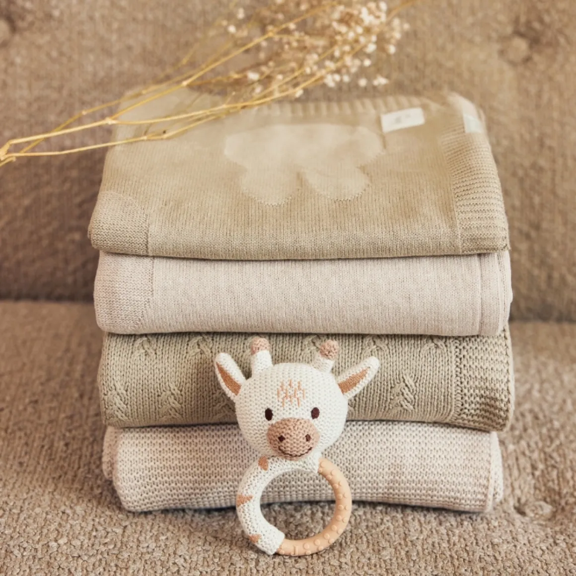 Jollein X Nijntje Ledikantdeken Miffy Nougat