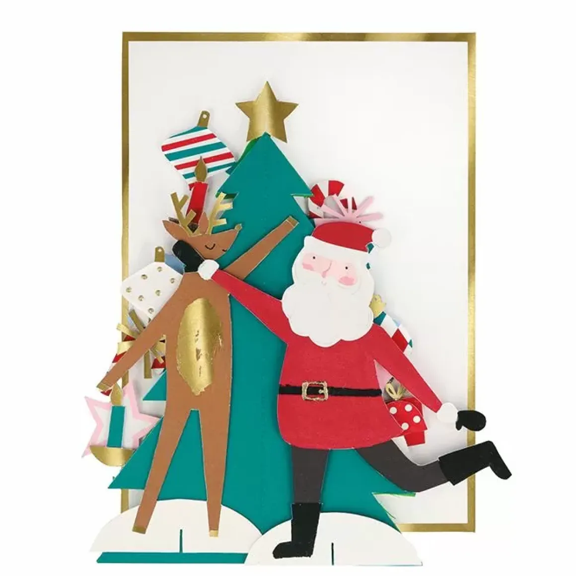 Kerstkaart Kerstboom Honeycomb Meri Meri