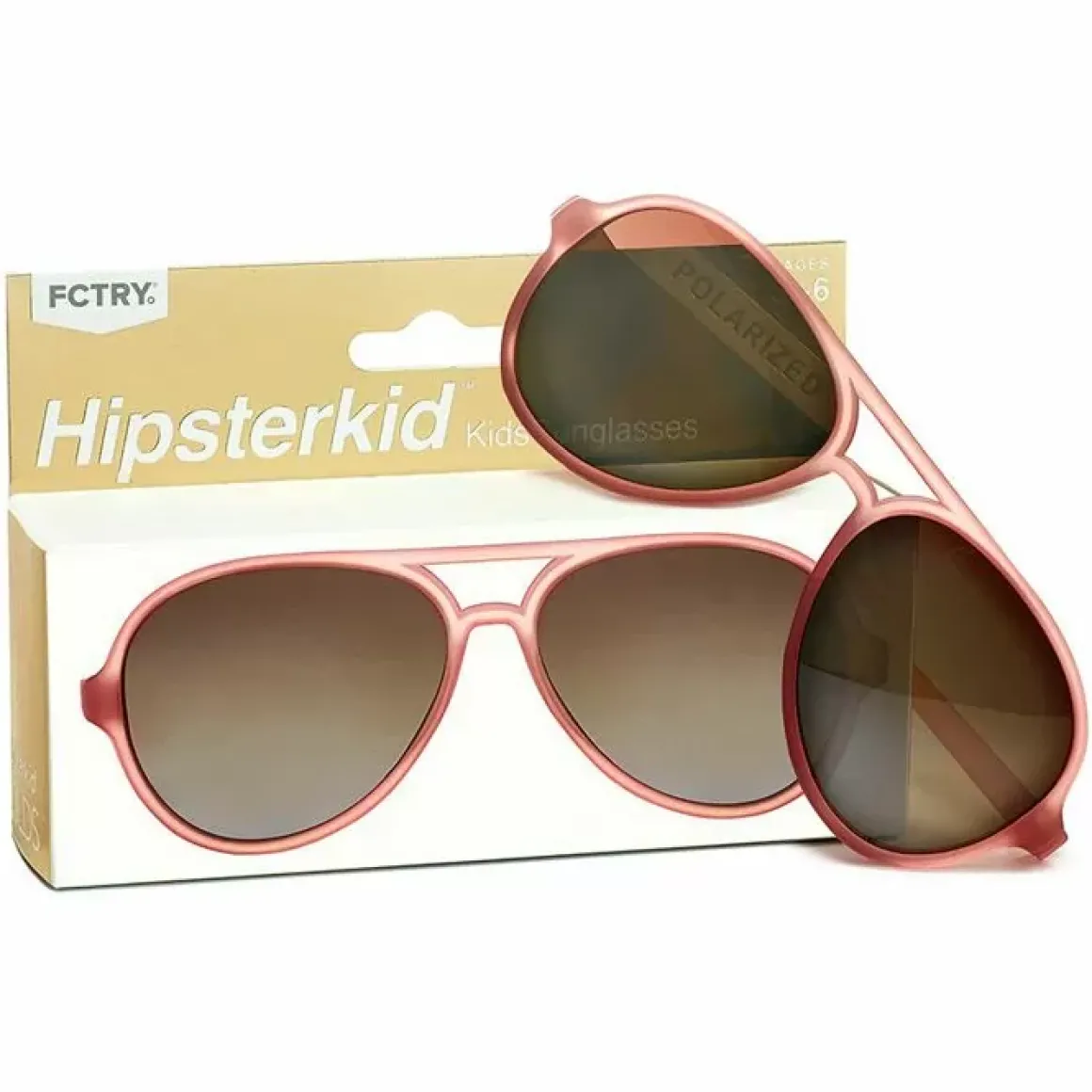 Kinderzonnebril Aviator Golds Rose (3-6J) Hipsterkid