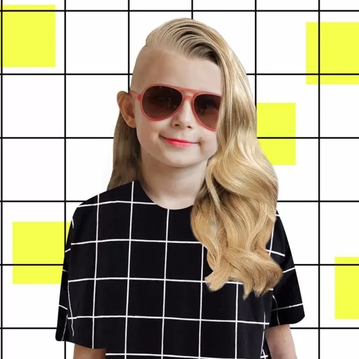 Kinderzonnebril Aviator Golds Rose (3-6J) Hipsterkid