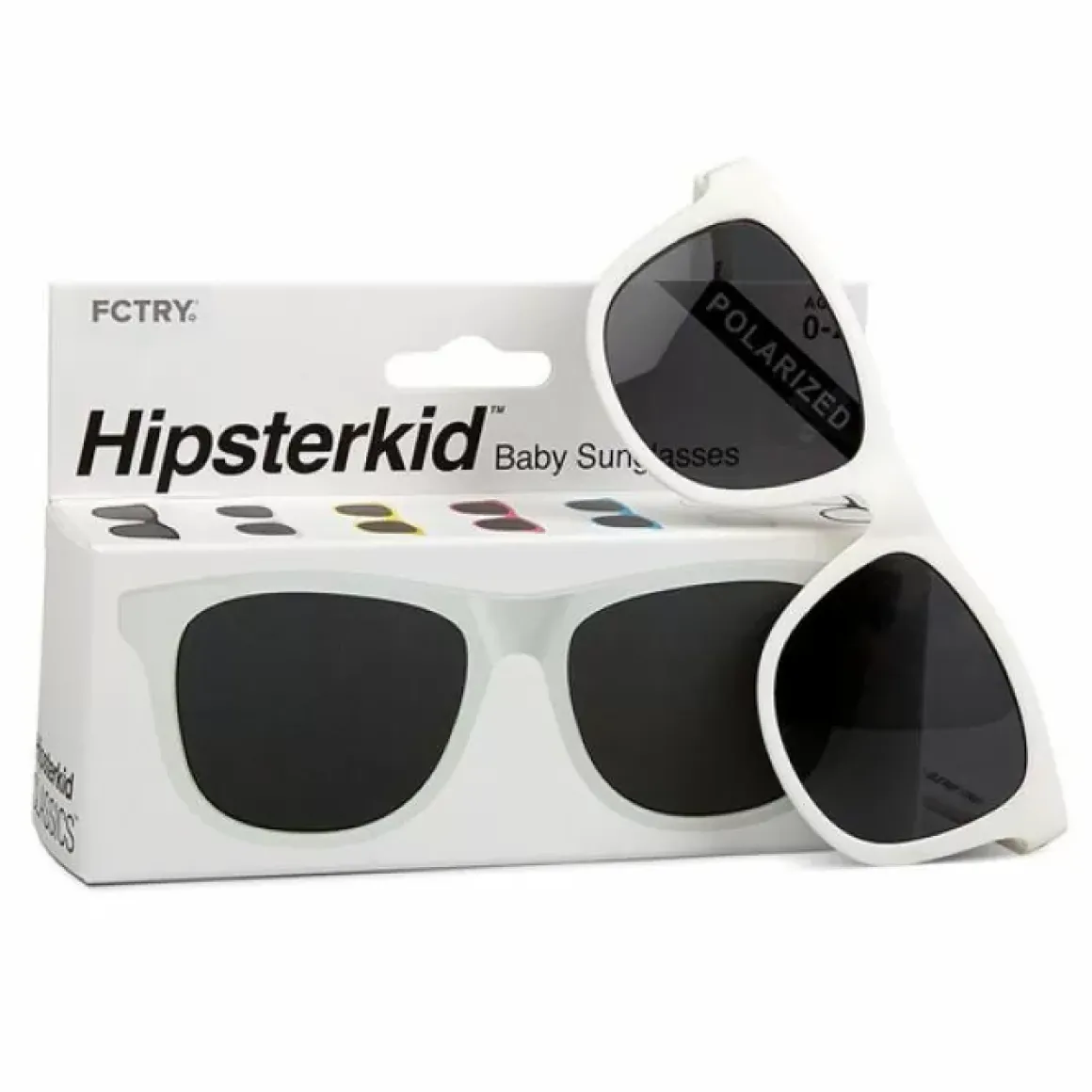 Kinderzonnebril Wayfarer Wit (0-2J) Hipsterkid