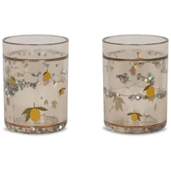 Konges Slojd Glitter Beker Lemon (2St)