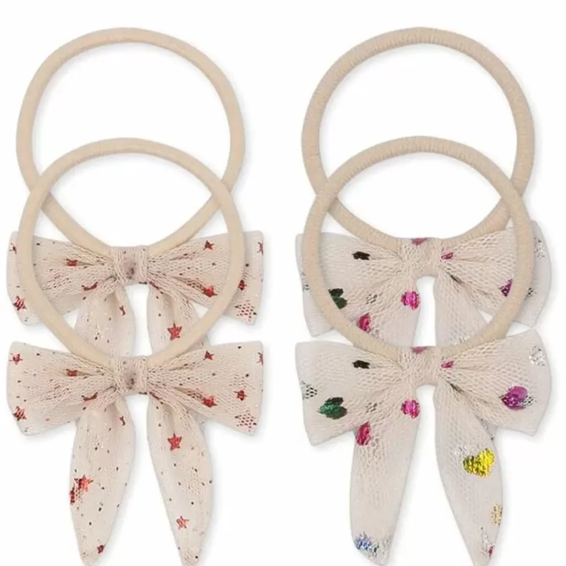 Konges Slojd Haarelastiekjes Bowie Heart Of Gold/Etoile