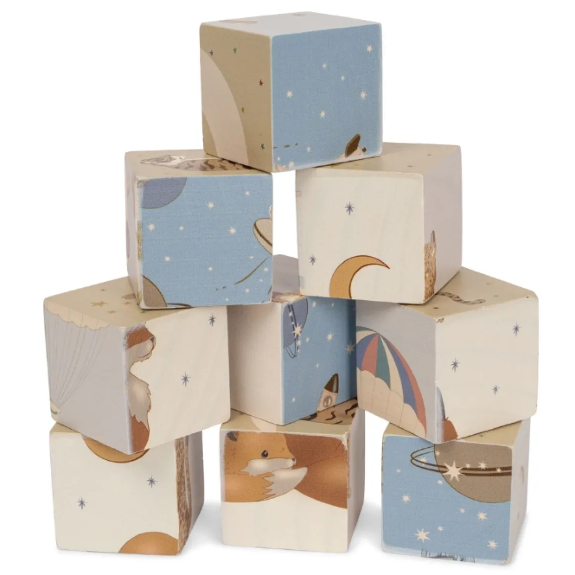 Konges Slojd Houten Blokkenpuzzel Multi Color