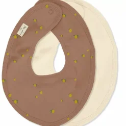 Konges Slojd Kwijlslabben Lemon Brown/Vanilla (2St)