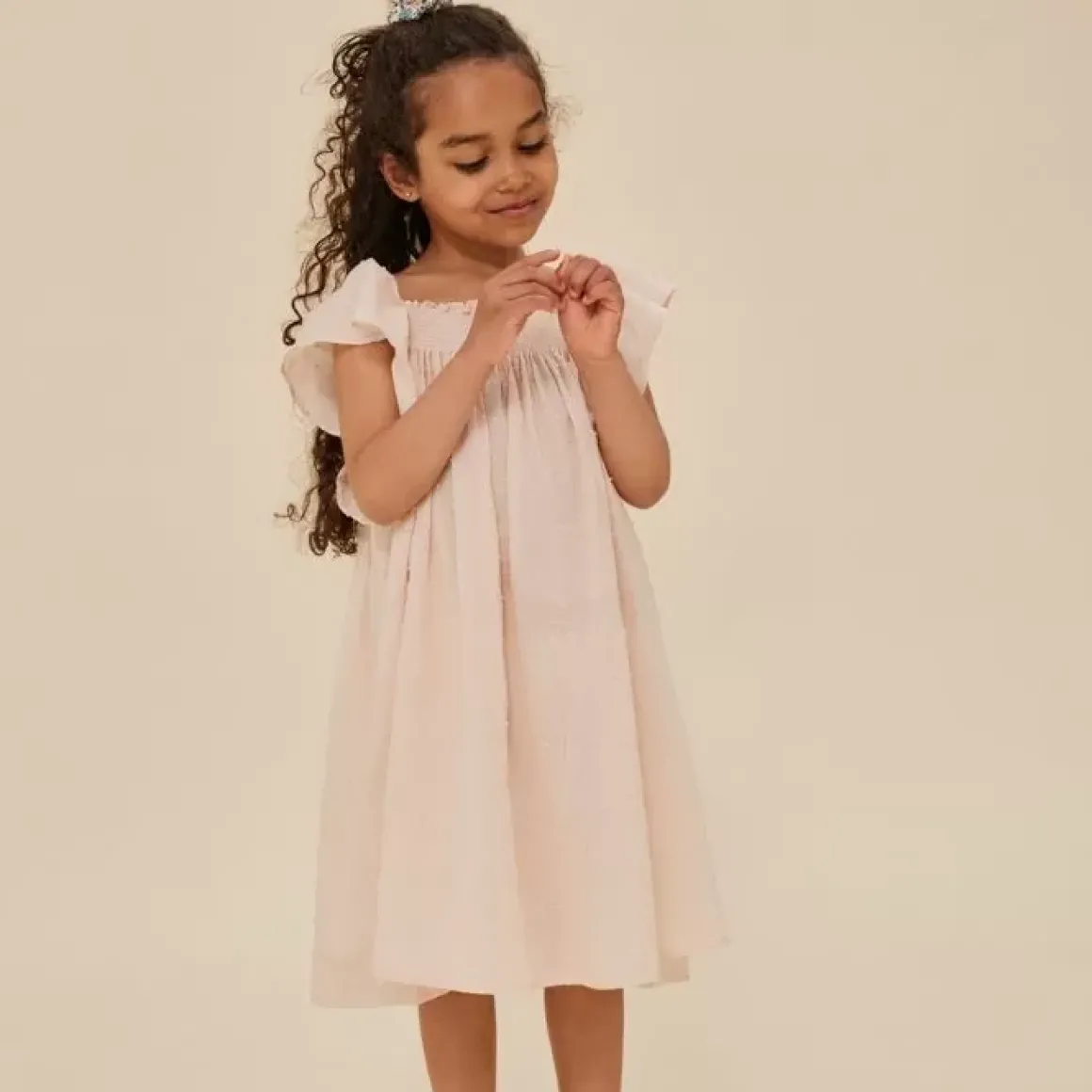 Konges Slojd Priya Jurk Blush | Biologisch Katoen Online Bestellen