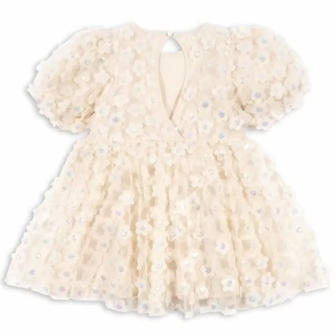 Konges Slojd Sally Pearled Ivory Jurk | Luxe Meisjesjurk