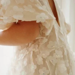 Konges Slojd Sally Pearled Ivory Jurk | Luxe Meisjesjurk