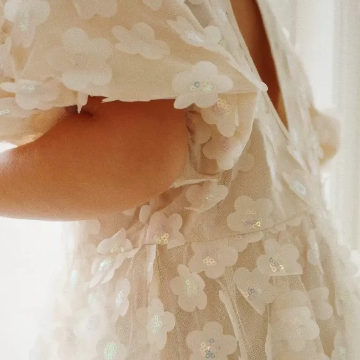 Konges Slojd Sally Pearled Ivory Jurk | Luxe Meisjesjurk