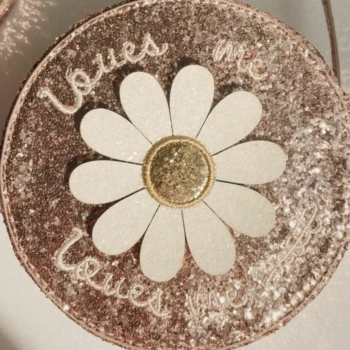 Konges Slojd Schoudertas Daisy Cameo Rose Glitter