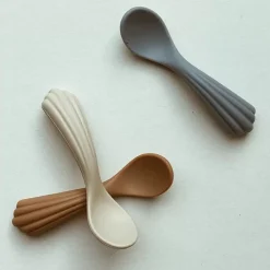 Konges Slojd Siliconen Lepels Shell Beach Blue (3St)