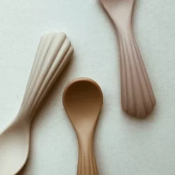 Konges Slojd Siliconen Lepels Shell Sunset Blush (3St)