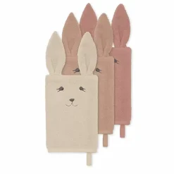 Konges Slojd Washandjes Animal Rose Bunny (3St)