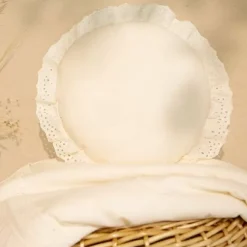 Kussen Vera Eyelet Rond Natural Nobodinoz