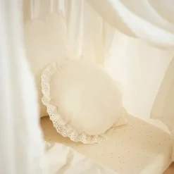 Kussen Vera Eyelet Rond Natural Nobodinoz
