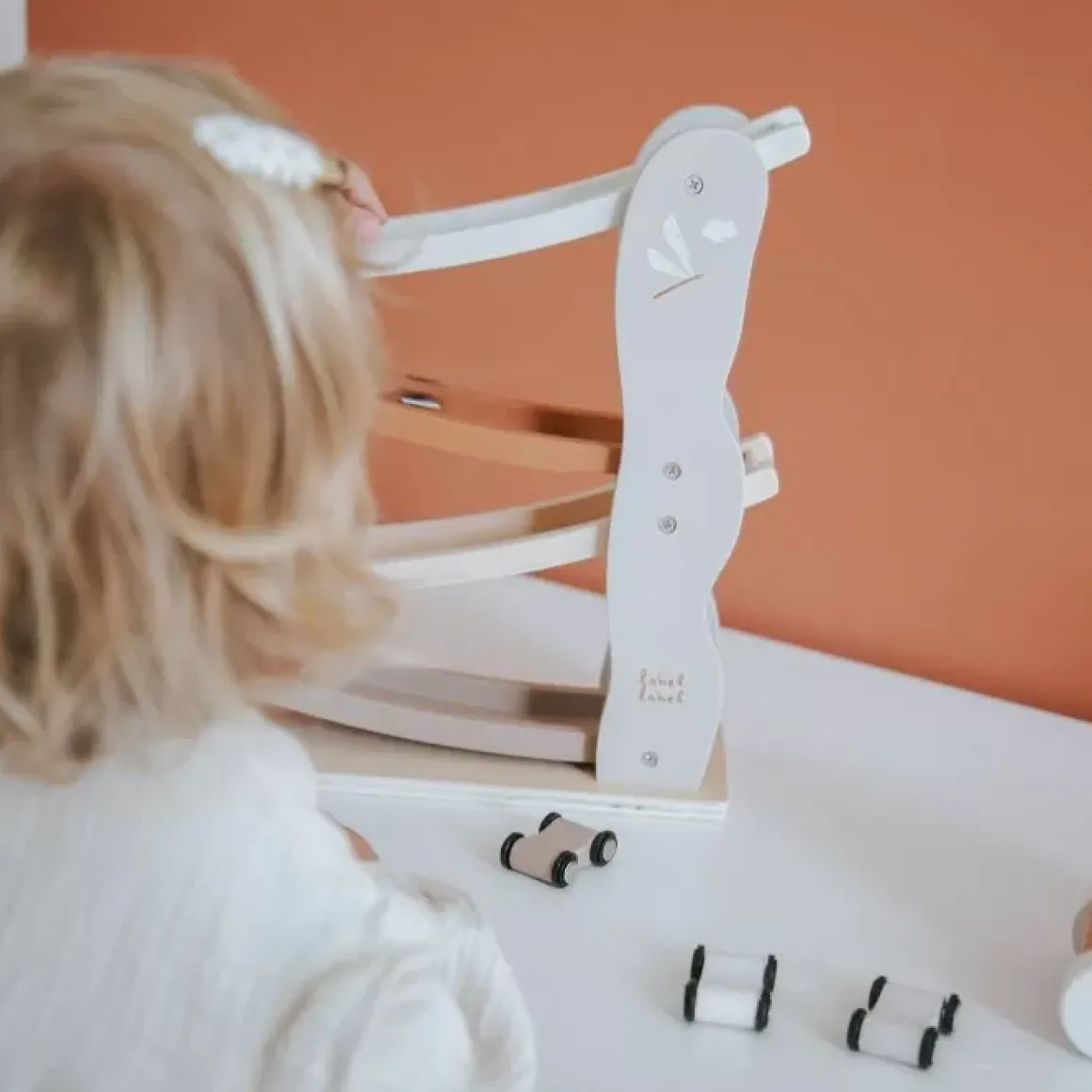 Label-Label Wood Houten Autobaan Nougat