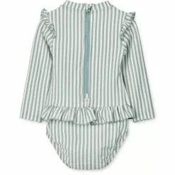 Lange Mouw Liewood Badpak Sille Stripe Sea Blue/White Bestellen - Shop Nu!