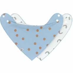 Lassig Bandana Happy Rascals/Smile Sky Blue (2St) - Stijlvol & Praktisch