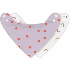 Lassig Bandana'S Happy Rascals/Heart Lavender (2St) - Zachte Bescherming