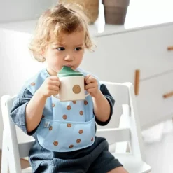 Lassig Happy Rascals Smile Sky Blue Slabben (2St) - Perfect Voor Onderweg