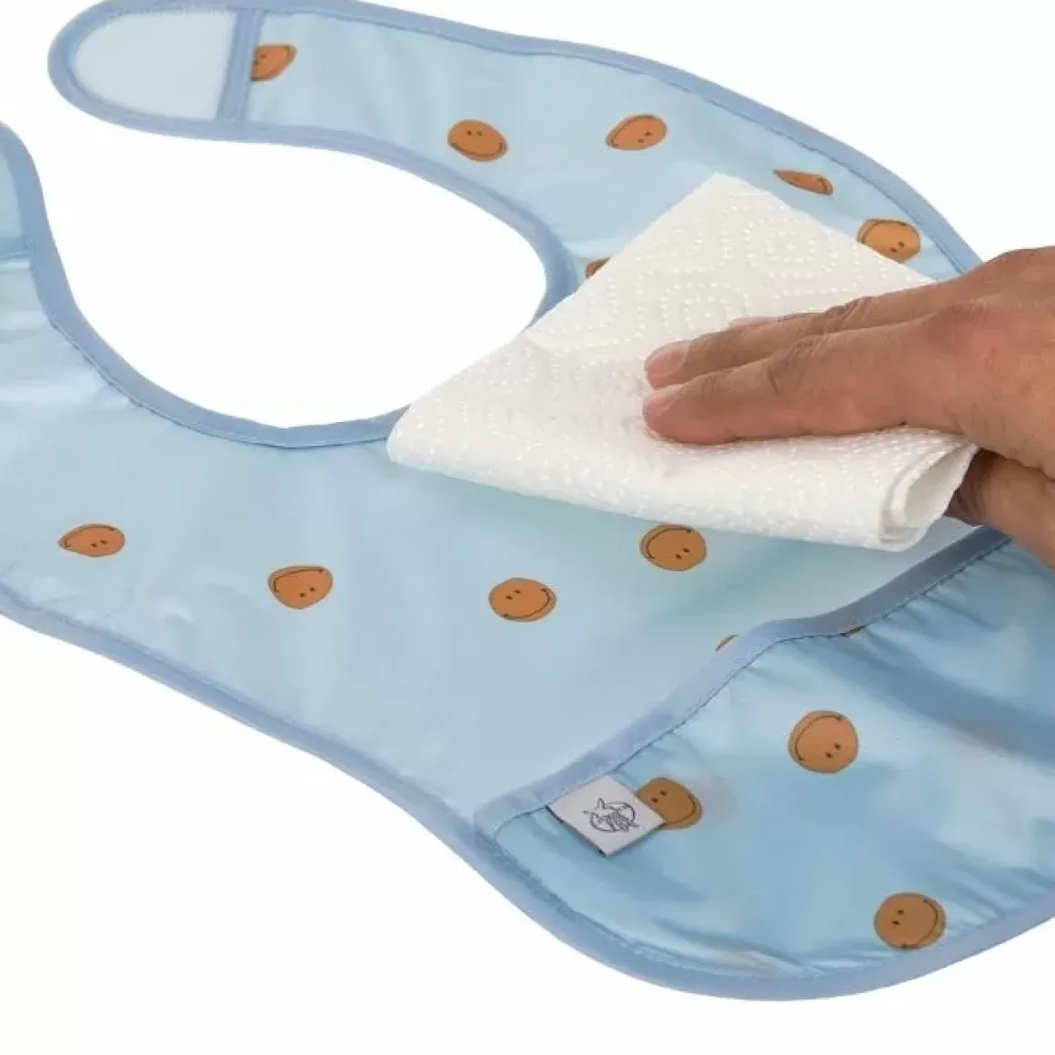 Lassig Happy Rascals Smile Sky Blue Slabben (2St) - Perfect Voor Onderweg