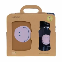 Lassig Lunchbox En Drinkbeker Little Gang Smiley Caramel