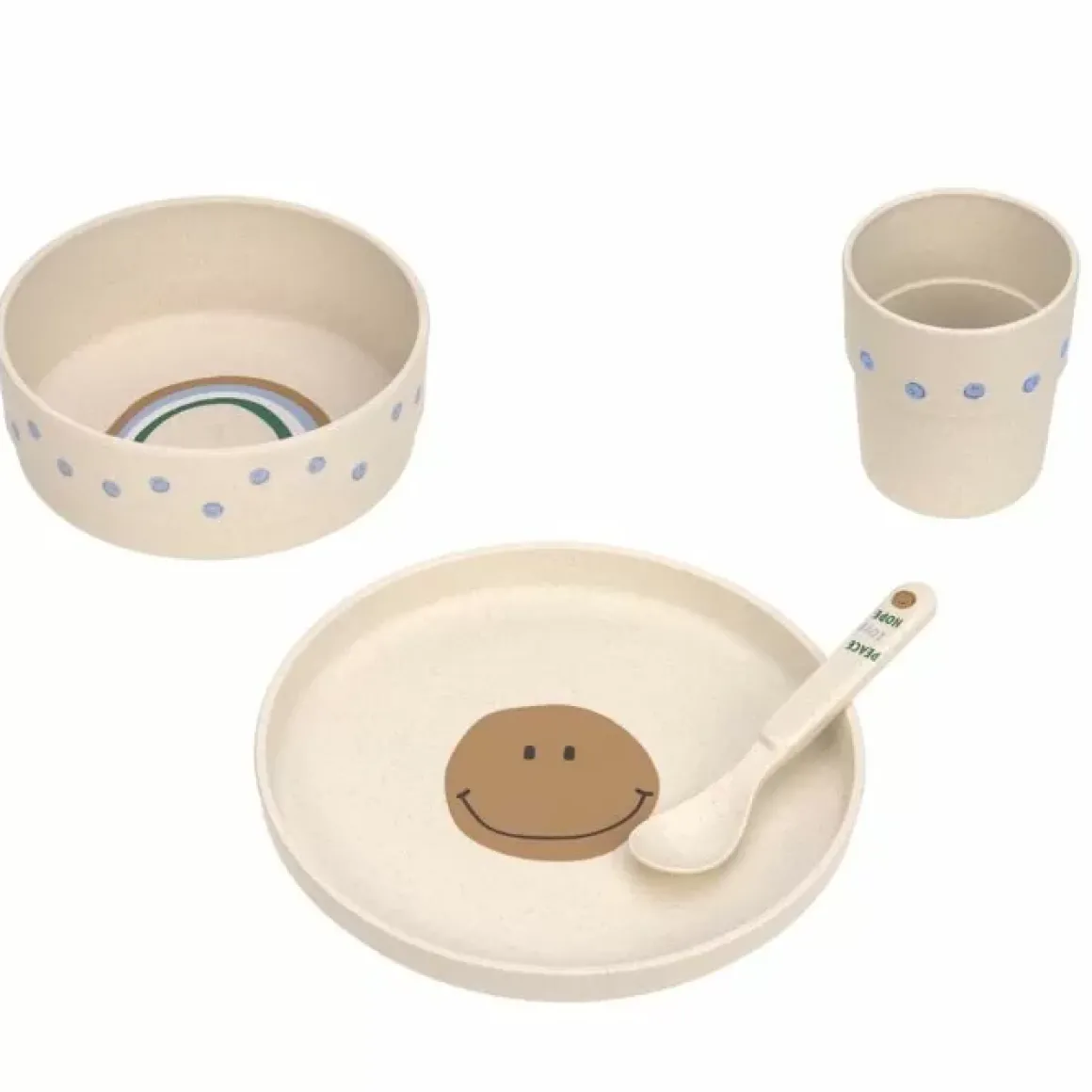 Lassig Serviesset Happy Rascals Smile Sky Blue - Functioneel En Vrolijk